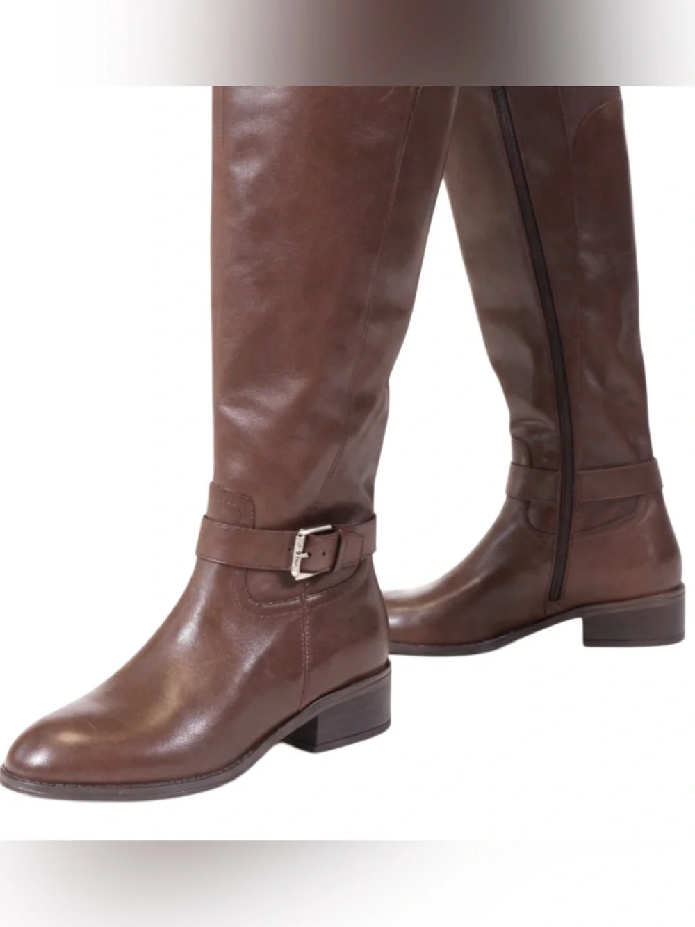NEW LAUREN RALPH LAUREN Dark Brown Leather Over-the-Knee Riding Boots size 7.5 B